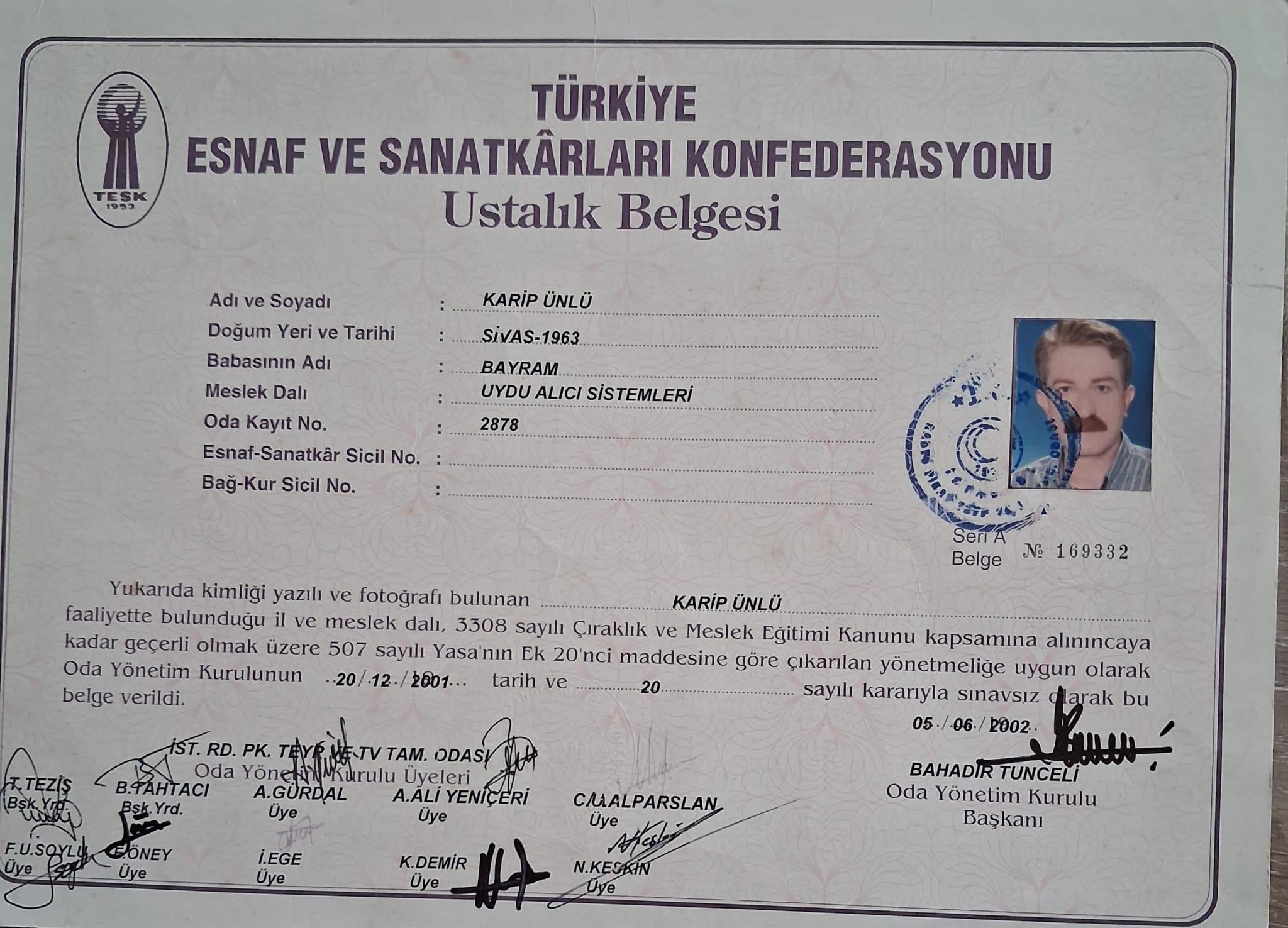 Ustalık Belgesi